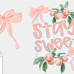 Bleib süß adrette Sommer Kokette Schleife DTF TRANSFERS bereit, Wärmetransfer, Sommer-Shirt-Design, Sommer-Dtf-Transfer zu drücken