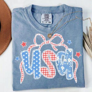 Coquette USA preppy kant 4 juli DTF-OVERDRACHT klaar om te drukken warmteoverdracht, patriottische dtf-overdracht, vierde juli tshirtontwerp