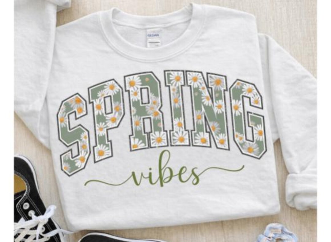 Spring Vibes DTF Transfer, Ready to Press - Etsy
