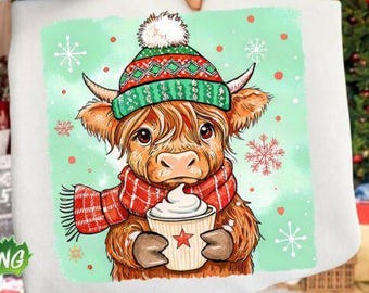 Christmas Cow DTF Transfer – Ready To Press Direct To Film Print