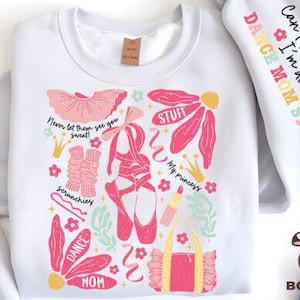 Cosas para mamás bailarinas TRANSFERENCIAS DTF listas para presionar transferencia de calor, diseño de mamá bailarina, camiseta de mamá bailarina