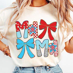 Vaterländische Mama 4. Juli DTF TRANSFER bereit, Hitze zu übertragen, Vaterländische dtf Transfer, t-shirt Design des vierten Juli