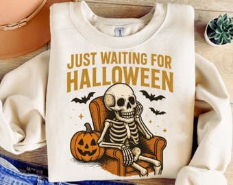 Halloween Skeleton DTF Transfer, Ready to Press