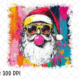 Santa Claus Bubble Christmas- DTF Transfer- Ready To Press DTF Transfer- Direct To Film - DTF Print- Christmas t-shirt transfer