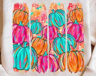 Boho Fall Pumpkin DTF Transfer, Ready to Press
