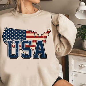 USA 4 juillet, transfert à chaud patriotique DTF prêt à presser, design rétro rouge blanc et bleu, design de chemise du 4 juillet