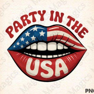 Party in the USA 4th DTF TRANSFER druckfertig, 4.Juli 2020, Party aufgebügelt in Party in den USA