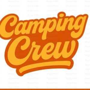 Camiseta de verano retro de Camping Crew con transferencia DTF, transferencia por sublimación, diseño de camiseta de verano con transferencia térmica lista para presionar