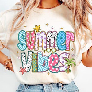 retro zomerse vibes DTF-OVERDRACHT klaar om te drukken warmteoverdracht, zomershirtontwerp, zomer dtf-overdracht