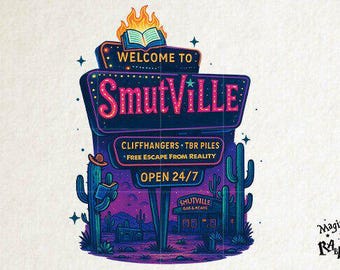 Smutville Book Lover DTF Transfer, Ready to Press