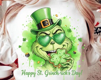 St. Patrick's Day Funny green guy DTF transfer, ready to press