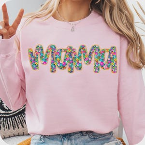 Mama preppy floral DTF TRANSFERS ready to press heat transfer, mothers day shirt, Mom tshirt transfer, some days i rock it