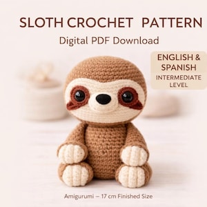 Mindful Sloth Amigurumi Pattern – Calm Trilogy Vol. 1: Mindful Flow Design (EN & ES)