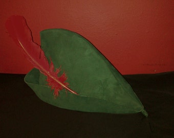 Robin Hood / Archer Hat - Hunter Green Suede