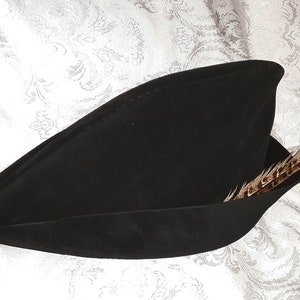 Peter Pan&#39;s Shadow / Robin Hood Child&#39;s Black Suede Hat