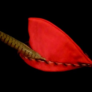 Red Suede Prince / Robin Hood / Squire Child&#39;s Hat