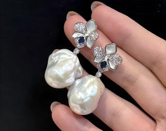 Pendientes de perlas personalizados, joyería de perlas personalizada hecha a mano, diseño de joyas, fabricación de joyas, diseño único personalizado, regalo de Navidad