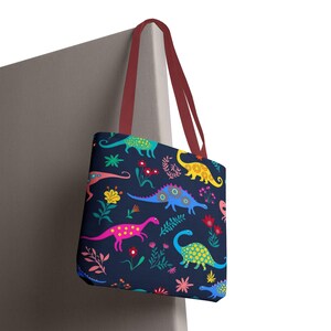 Dinosaur Print Tote Bag: Fun Eco-Friendly Shopper