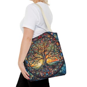 Mystical Nature Tote Bag with Tree of life Design