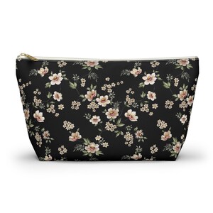 Floral Accessory Pouch - Cute Makeup Bag, Travel Organizer, Gift for Her, Toiletry Bag, Everyday Essentials