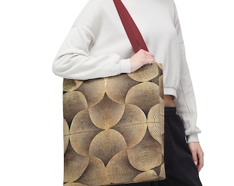 Geometric Tote Bag: Stylish Polyester Carryall