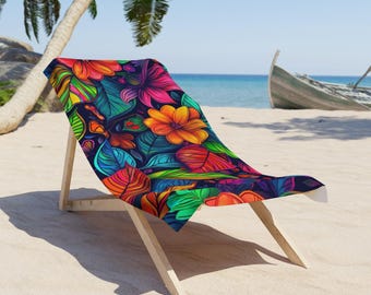 Tropical Floral Beach Towel: Colorful Summer Accessory