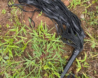 Genuine Cowhide Leather Flogger | Handmade 50 Soft Tails | Costume Whip