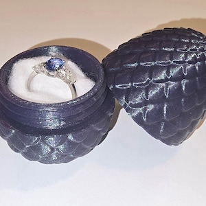 Réplica de huevo de dragón impresa en 3D: Caja de recuerdos de fantasía