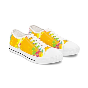 Colorful Canvas Low Top Sneakers: Women&#39;s Casual Athletic Shoes