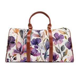 Waterdichte reistas met bloemen: nylon handbagage