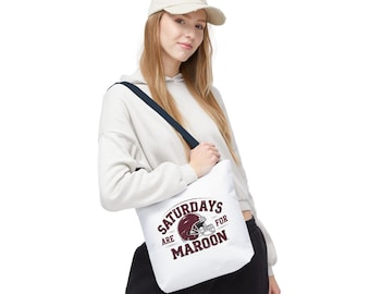 Maroon Aggie Football Tote Bag: Game Day Accessory