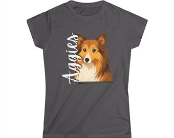 Aggies Reveille Anime Portrait Tee | Collie Dog Illustration, Aggies Text