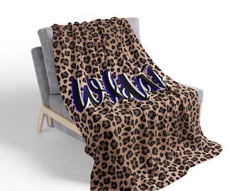 Wildcats Animal Print Blanket | Fleece Sherpa Blanket