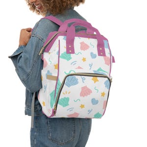 Colorful Nylon Diaper Backpack: Stylish Travel Baby Bag