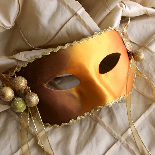 Autumn Brilliance-Handmade Silk Masquerade Mask