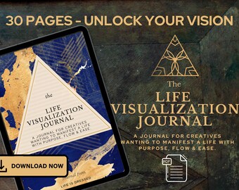 Life Vision Journal Digital | Printable | Pages | Wellness Planner PDF | Self-Care Worksheet | Dream Manifestation | Life Planner