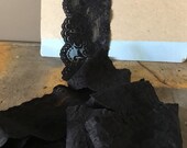 Black - Stretch lingerie lace Beautiful floral black - 1 yard very limited