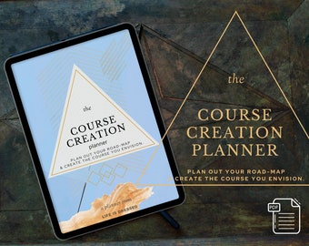 Course Creation Planner | 40 Pages | Printable | Course Creator Planner |  Course Kit | Online Course | Digital Product Planner