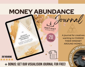 Abundant Money Mindset for creatives | Digital download | Understand your money blocks | Financial freedom | Prompts Money Beliefs planning