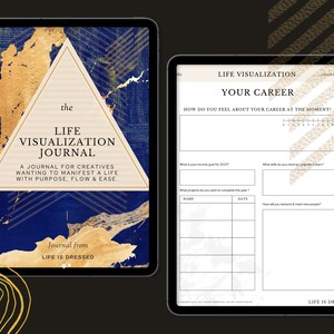 Life Vision Journal Digital Printable Pages Wellness Planner PDF Self-Care Worksheet Dream Manifestation Life Planner image 5