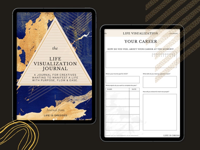 Life Vision Journal Digital Printable Pages Wellness Planner PDF Self-Care Worksheet Dream Manifestation Life Planner image 5