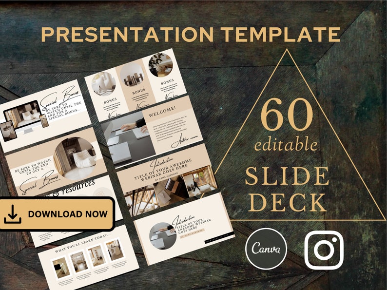 Presentation Slide Deck INSTANT DOWNLOAD Slide Deck Etsy