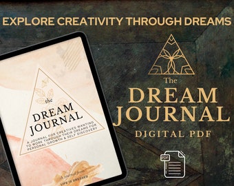 The Dream Journal Digital | Printable Pages | Dream Diary | Self-Care Worksheet | Dream Manifestation | Guided Dream Journal | Mindfulness