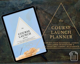 Course Launch Planner | 50 Pages | Printable | Course Launch Planner |  Course Kit | Online Course | Digital Product Planner