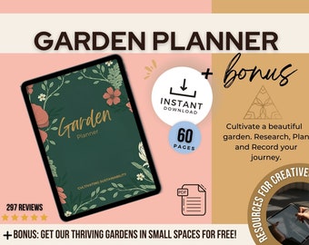 Gardening Planner Digital Gardening Organizer Printable Garden Planner Garden Layout Plan Flower Garden Planner Journal Planting Calendar