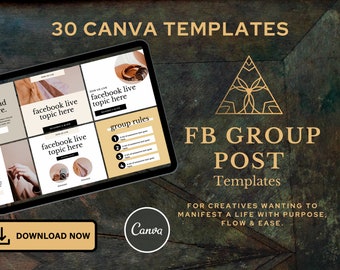 30 Facebook Group Post Template | INSTANT DOWNLOAD | Instagram Posts | Engagement posts | Quote Posts | Canva Template | Facebook Group