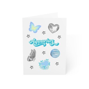 Carte d'anniversaire astrologie - Verseau