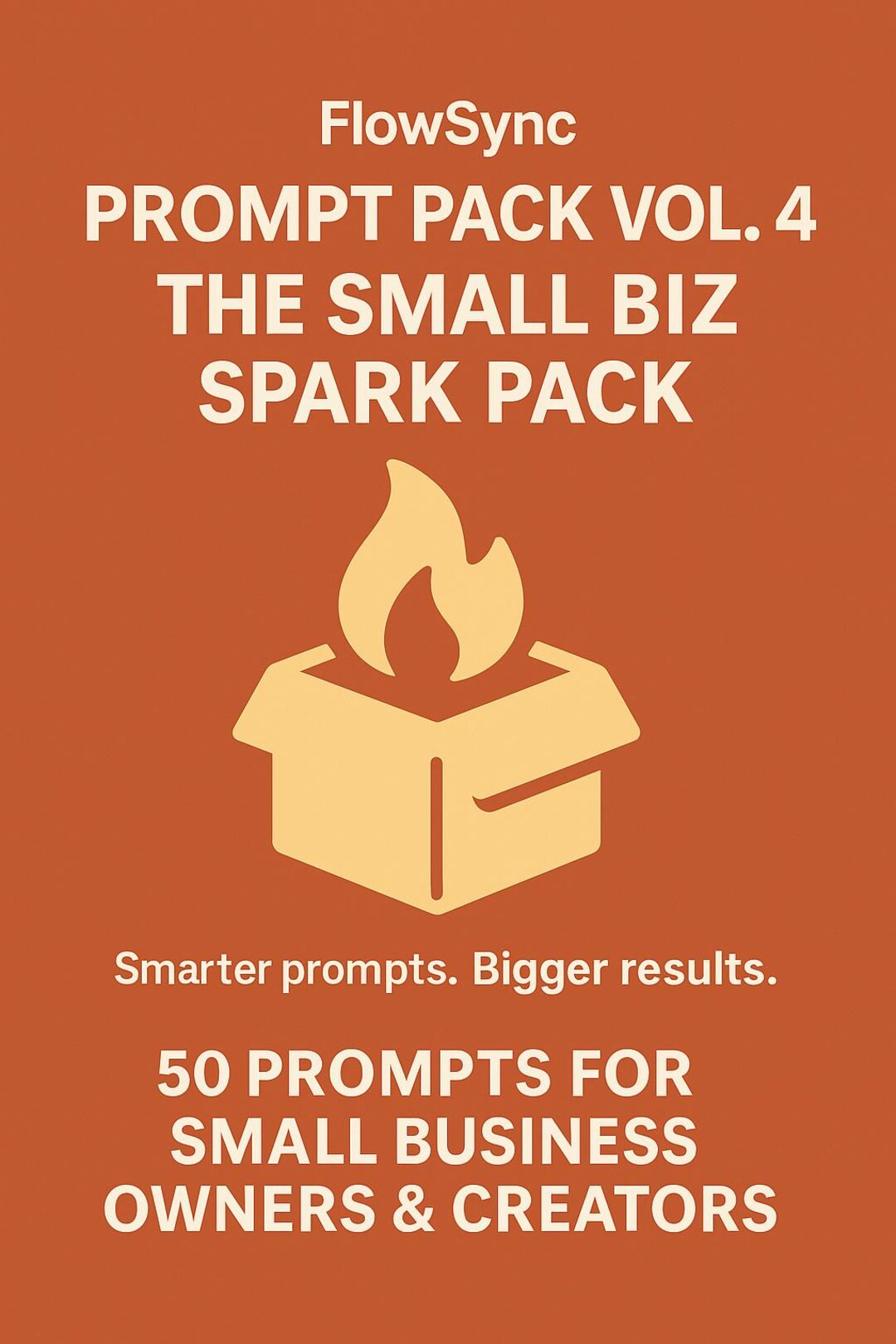 Think Pack Owner Flowsync Prompt Pack Vol. 4 – Small Biz Spark Pack | 50 AI Prompts for ...