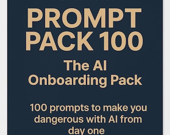 FlowSync Prompt Pack 100 – AI Onboarding Edition | 100 Smart Prompts for Beginners, Creators, and Entrepreneurs | Digital Download
