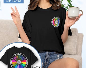 Retro Rainbow Sun Pride Unisex T-Shirt | LGBTQ Proud Comfort Colors Tee